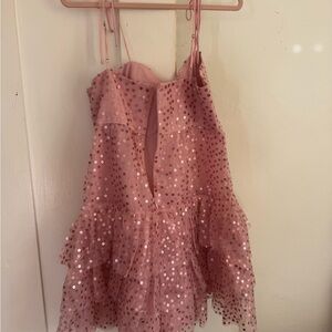 CINQ A SEPT Pink Sequin Dress